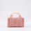 Thumbnail: Pink beaded handbag with handle presented on a white background, My Site 1