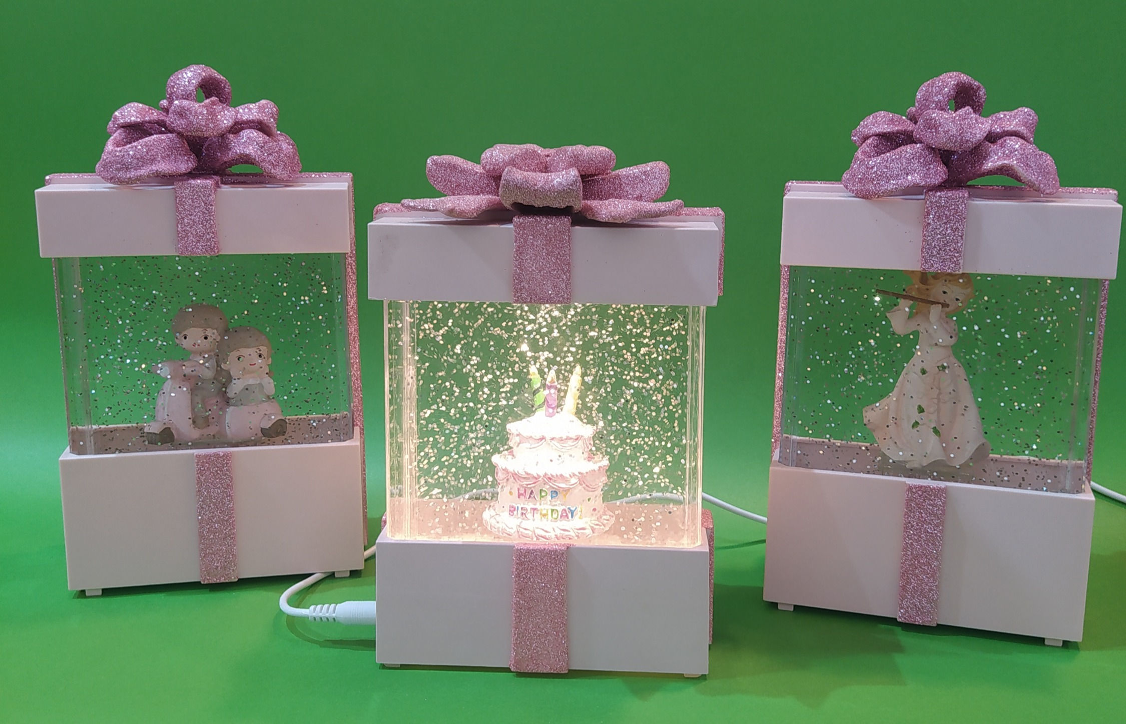 Caja de música con forma de caja de regalo