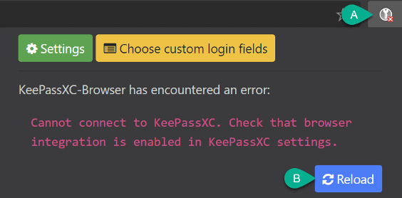 KeePass Reload Connection
