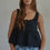 Thumbnail: 100% Cotton woven sleeveless babydoll tank 