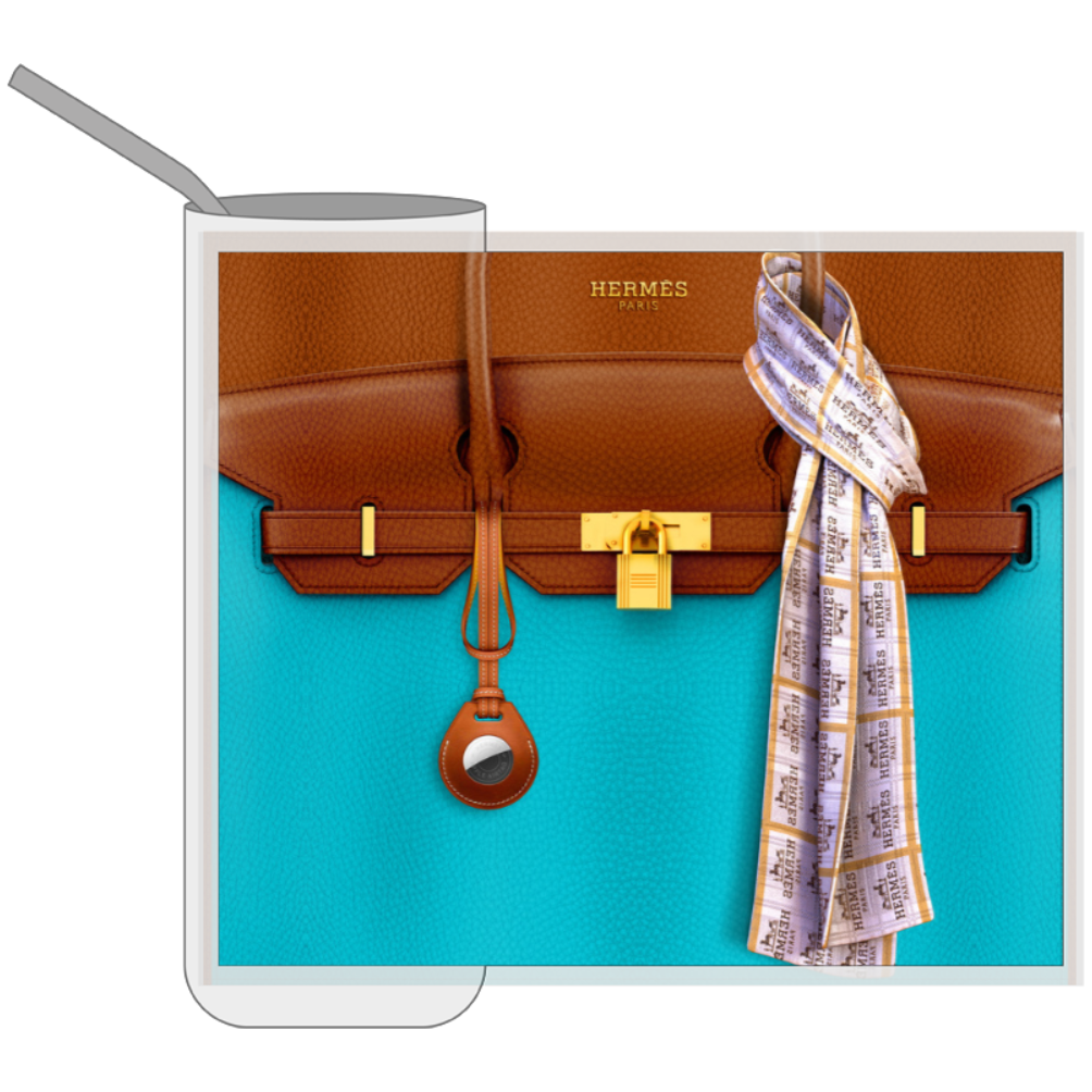 Light Blue Hermes Bag Print