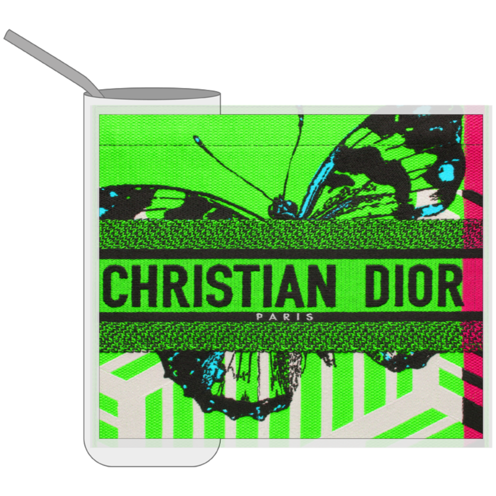 Lime Green Christian Dior Bag Print