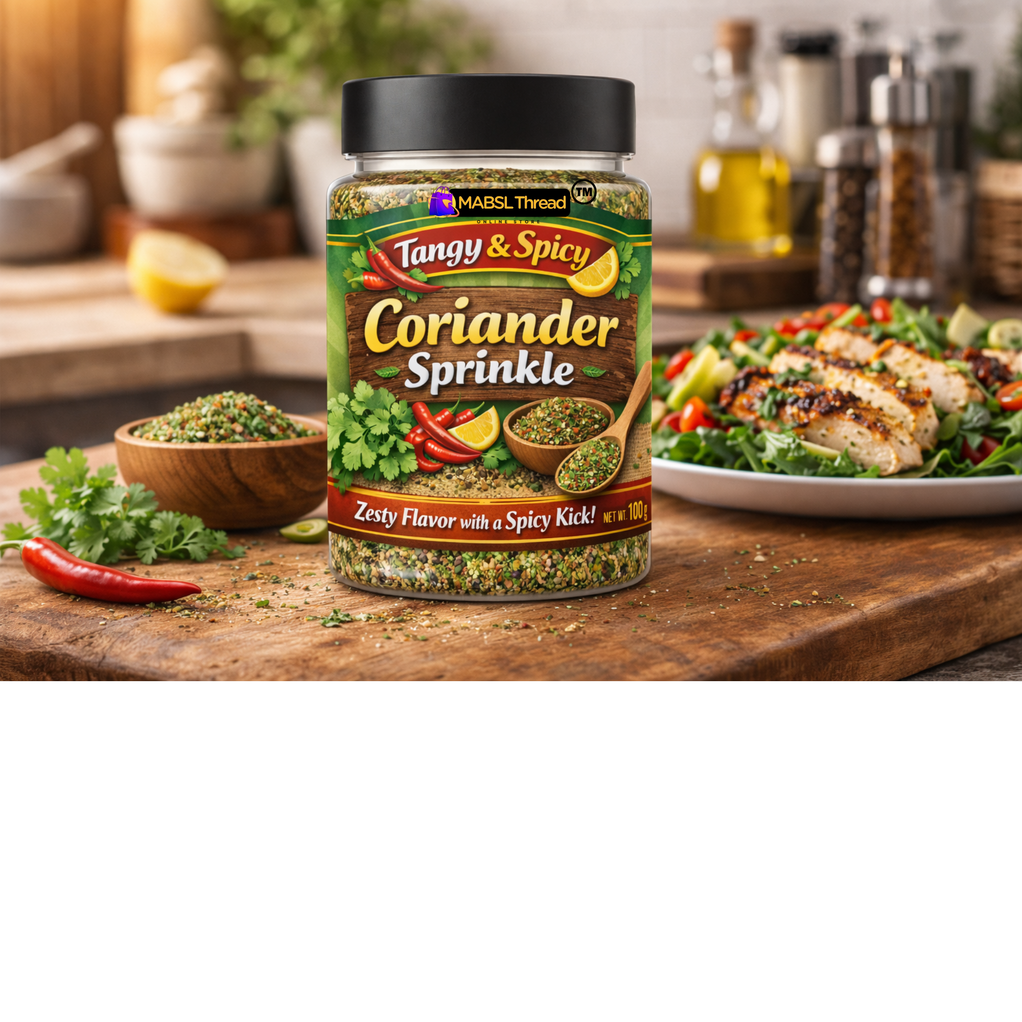 Tangy & Spicy Coriander Sprinkle | Premium Herb Seasoning | Zesty & Spicy Flavor