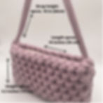 Thumbnail: measurements of compact dusky light pink small shoulder handbag