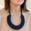 Thumbnail: Navy Blue knotted Necklace