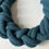 Thumbnail: close up of chunky knots from dark teal blue rope necklace