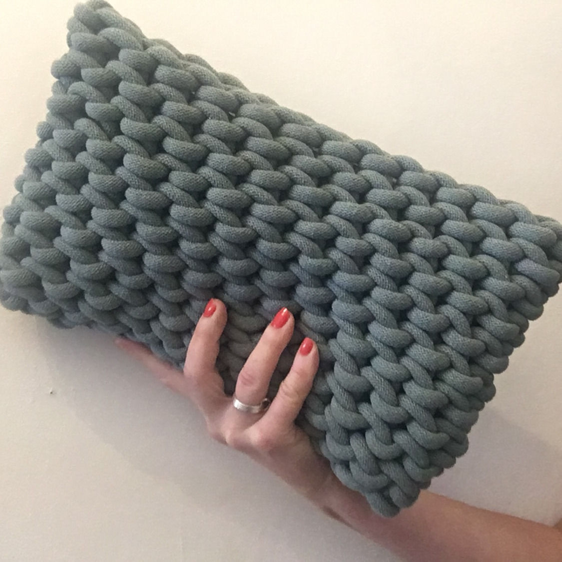Large Sage Green Clutch
