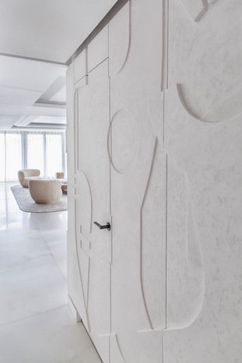 3-design-Agora wall sculpture-stone finish-vence console