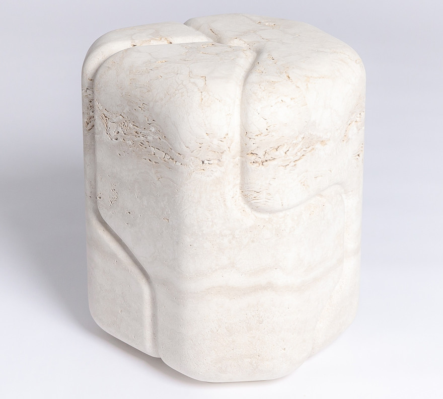 stool tabouret vence design michel amar  travertine travertin