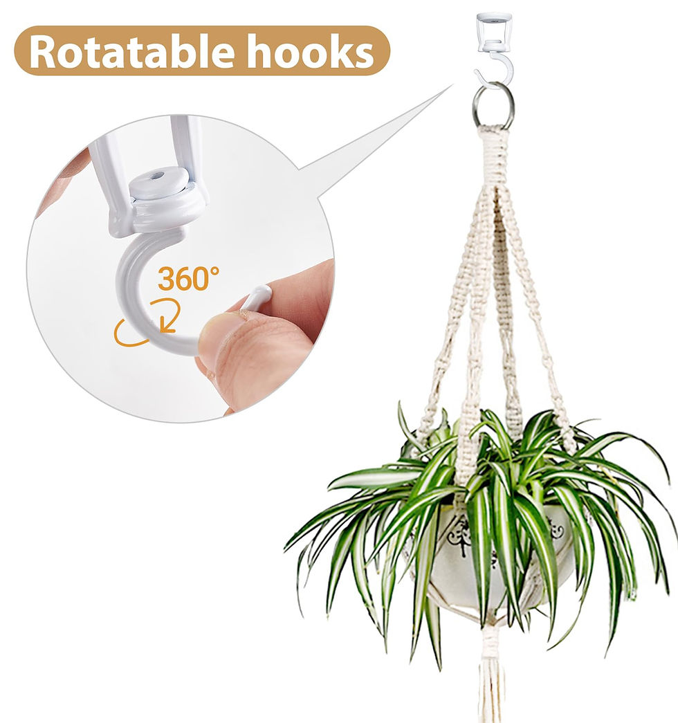 Thumbnail: Mkono Ceiling Hooks for Hanging Plants, Heavy Duty Metal Plant Hanger for Dro...