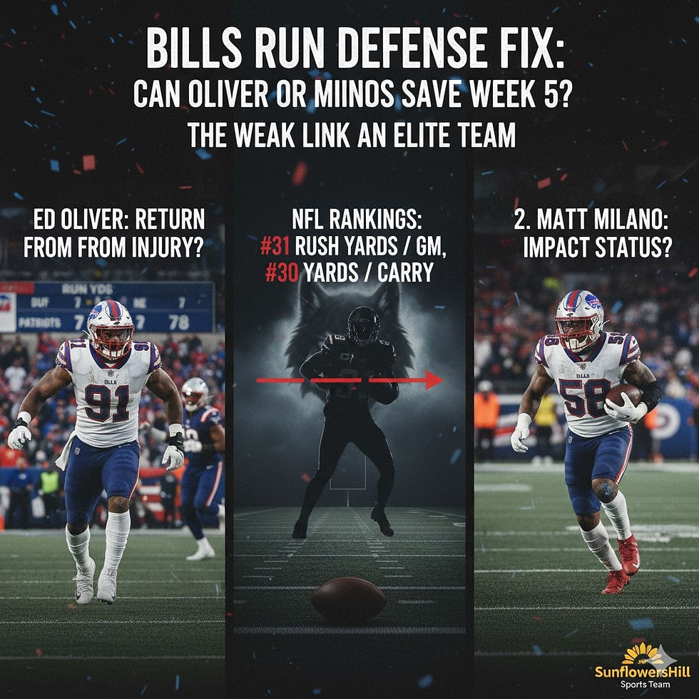 Bills Run Defense Fix: Can Ed Oliver or Matt Milano Change Week 5?