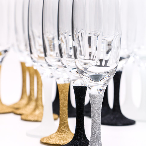 Glitter Champagne Glasses