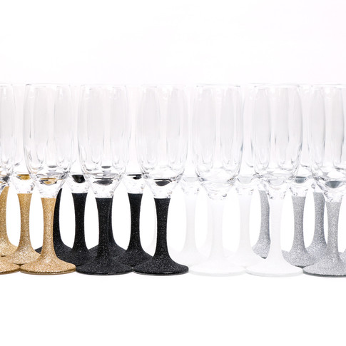 Glitter Champagne Glasses