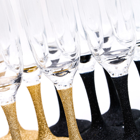 Glitter Champagne Glasses