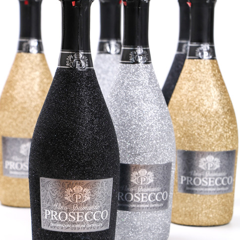 Glitter Prosecco bottles