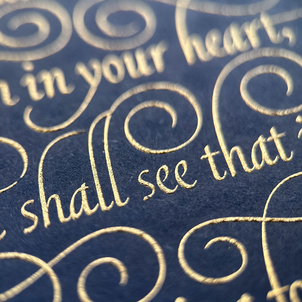 Thumbnail: When You Are Sorrowful - Midnight Blue & Gold