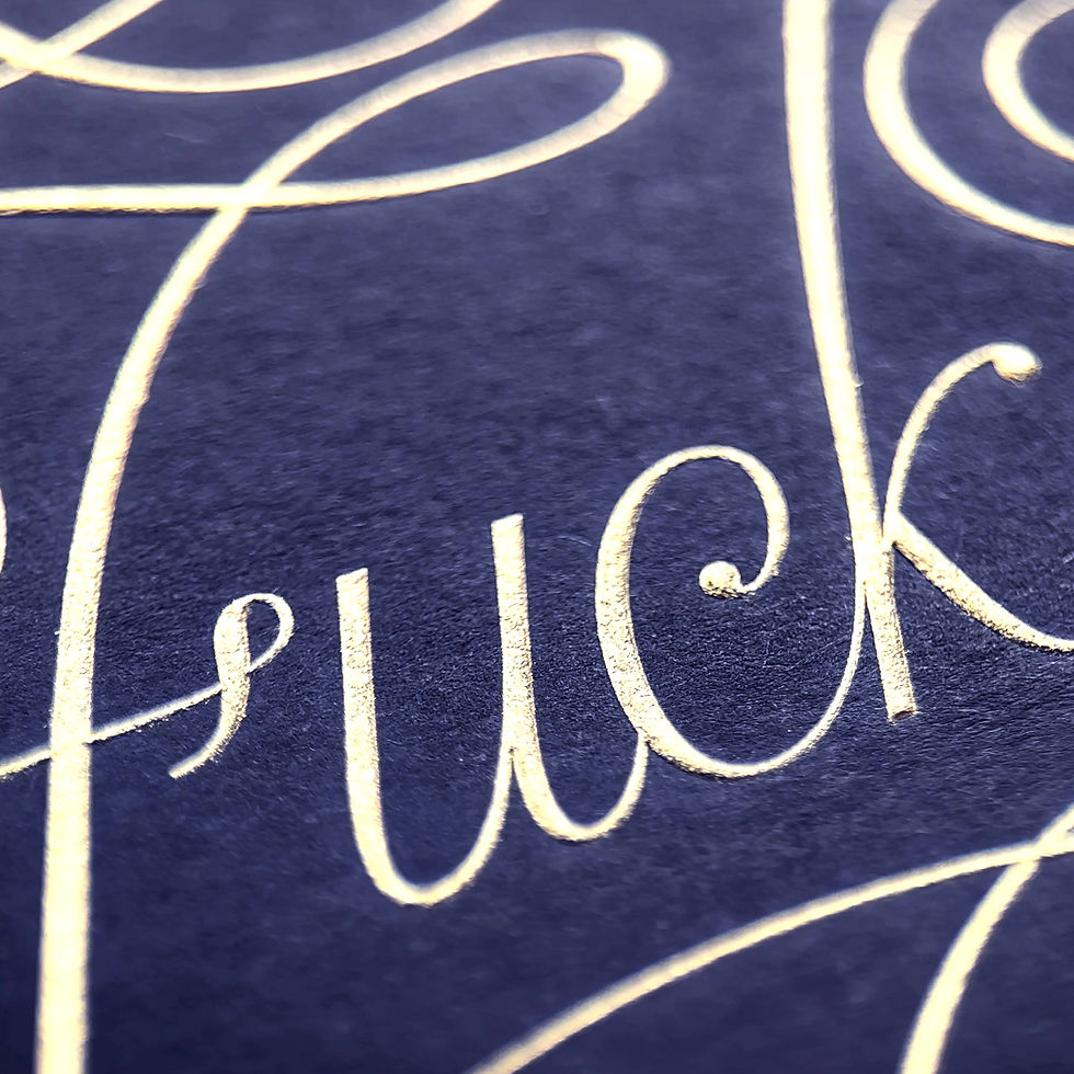 Thumbnail: Pretty Rude - Gold on Midnight Blue 