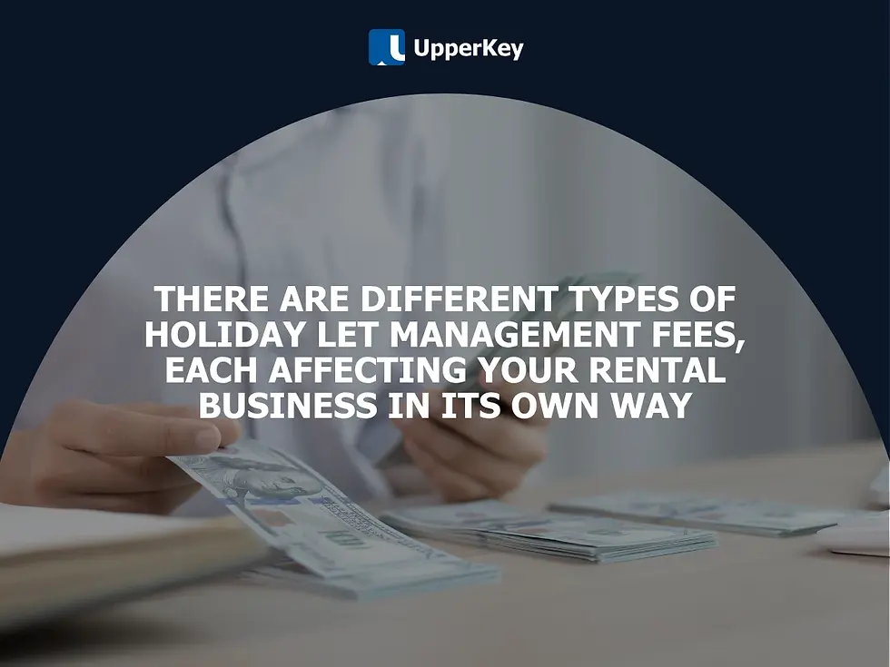 Different holiday let fee types