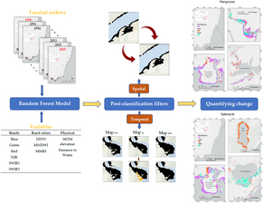 Spatiotemporal Distribution of Mangrove and Saltmarsh, and Land Cover Change for SE Australia