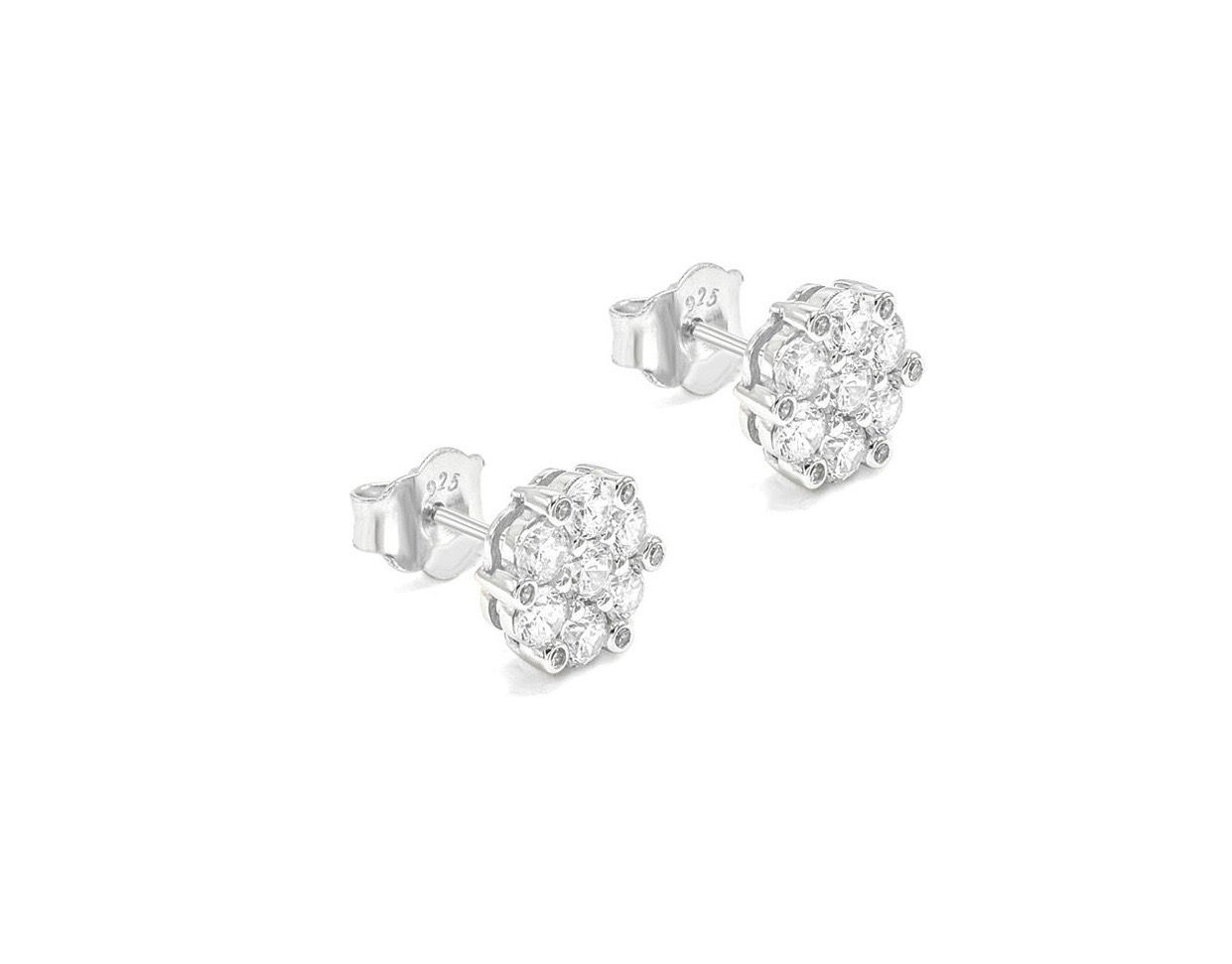 Diamond Cluster Earrings
