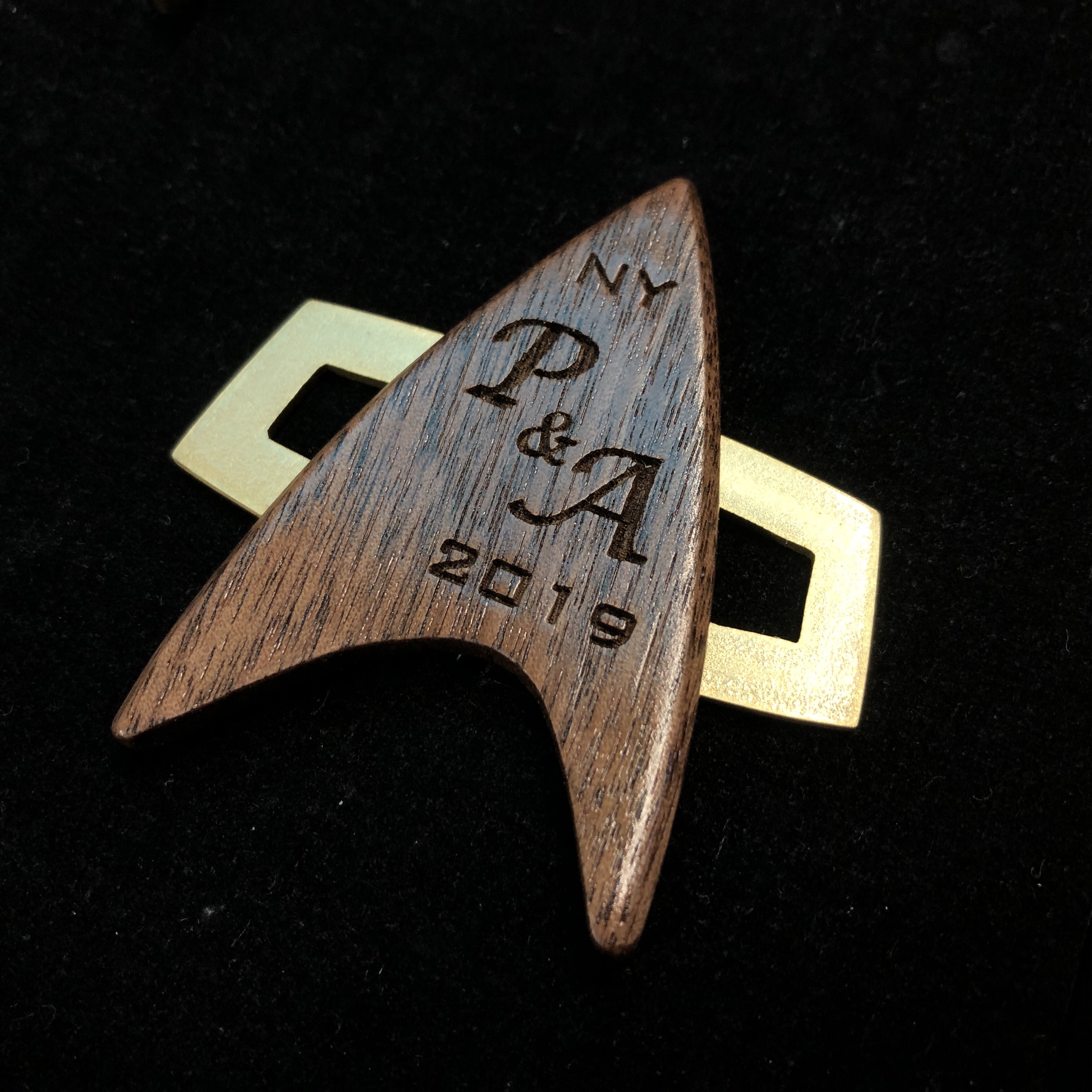 Star Trek Wedding Gift Broach/ badge