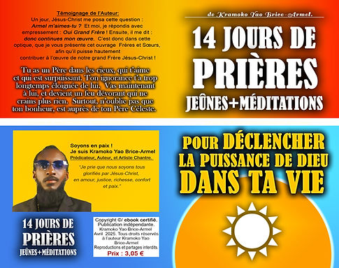 le livle livre pour déclencher la puissance de Dieu dans ta vie, en 14 jours de prières, jeûnes et méditations.