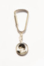 Sterling silver keyring with photograph of a boy