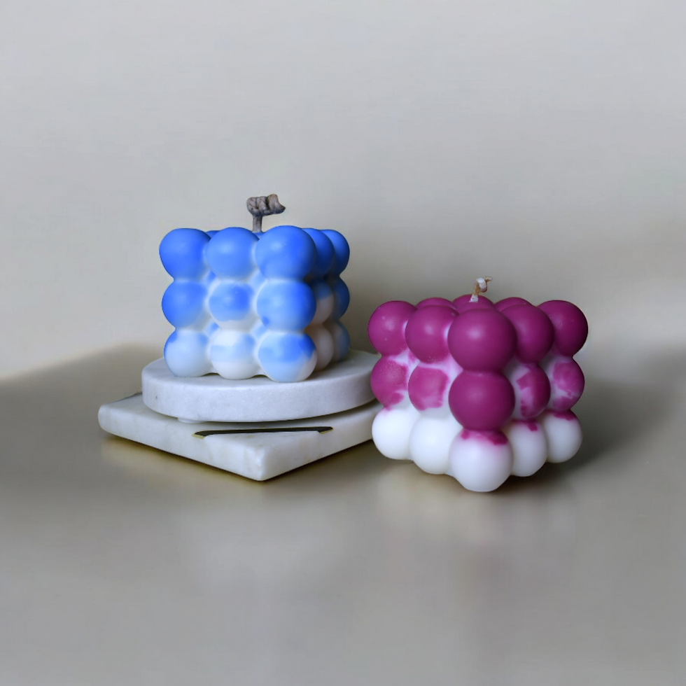 Marbled Soy Wax Bubble Candles