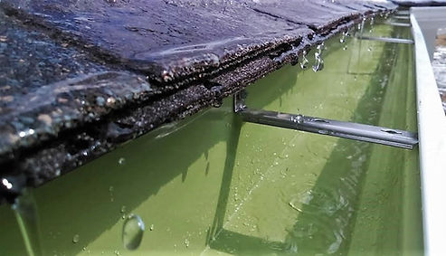 clean gutters in the rain
