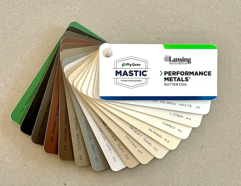 gutter coil color samples