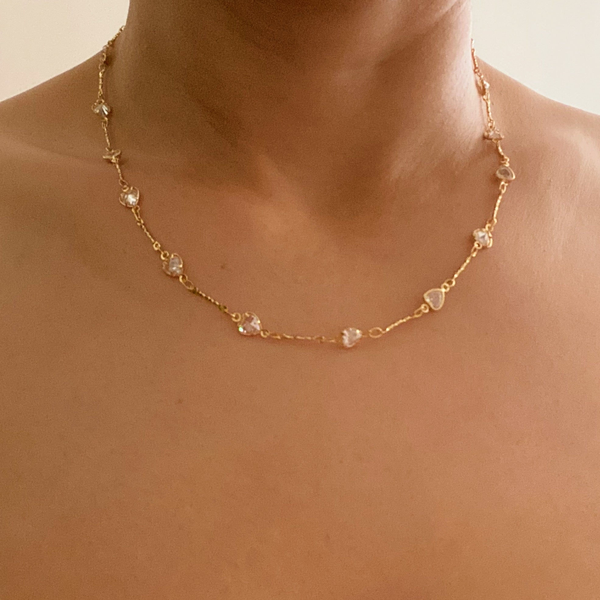 Sparkling Star & Heart Pendant Necklace – Dainty Silver Jewellery