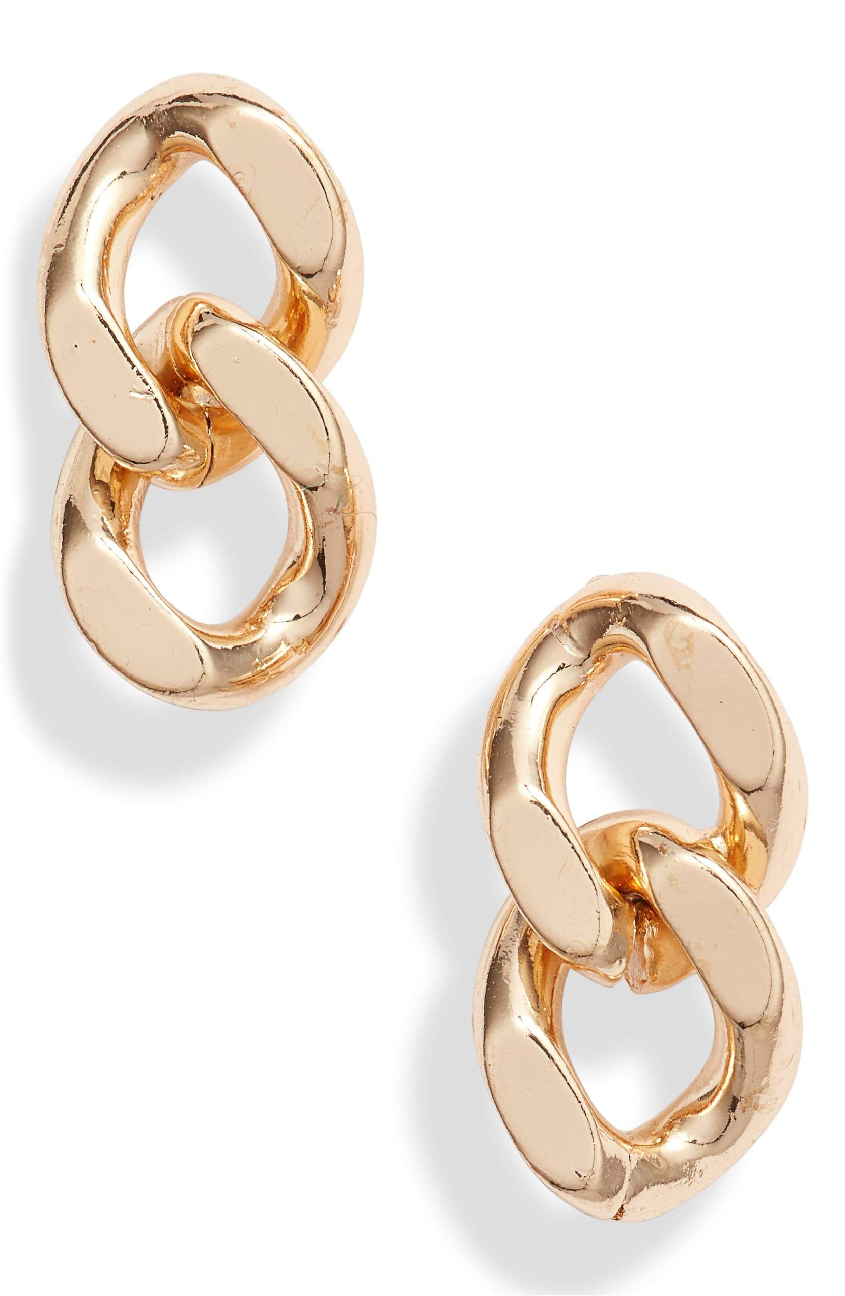 Classic Chain Stud Earrings | Elegant Double Link Design