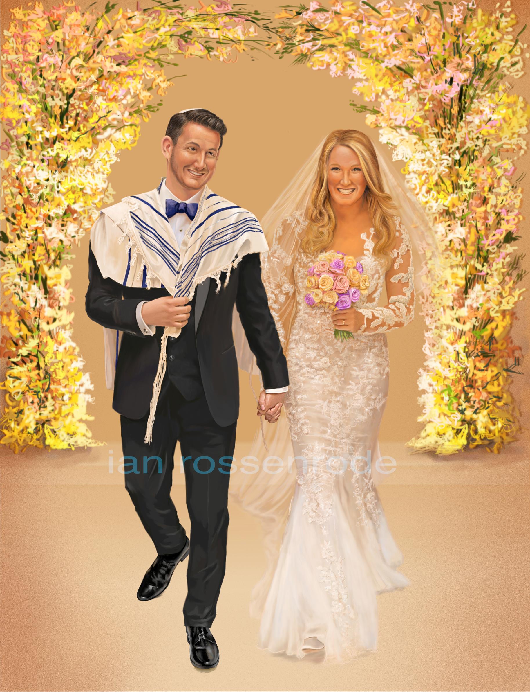 Wedding commissioned illustration