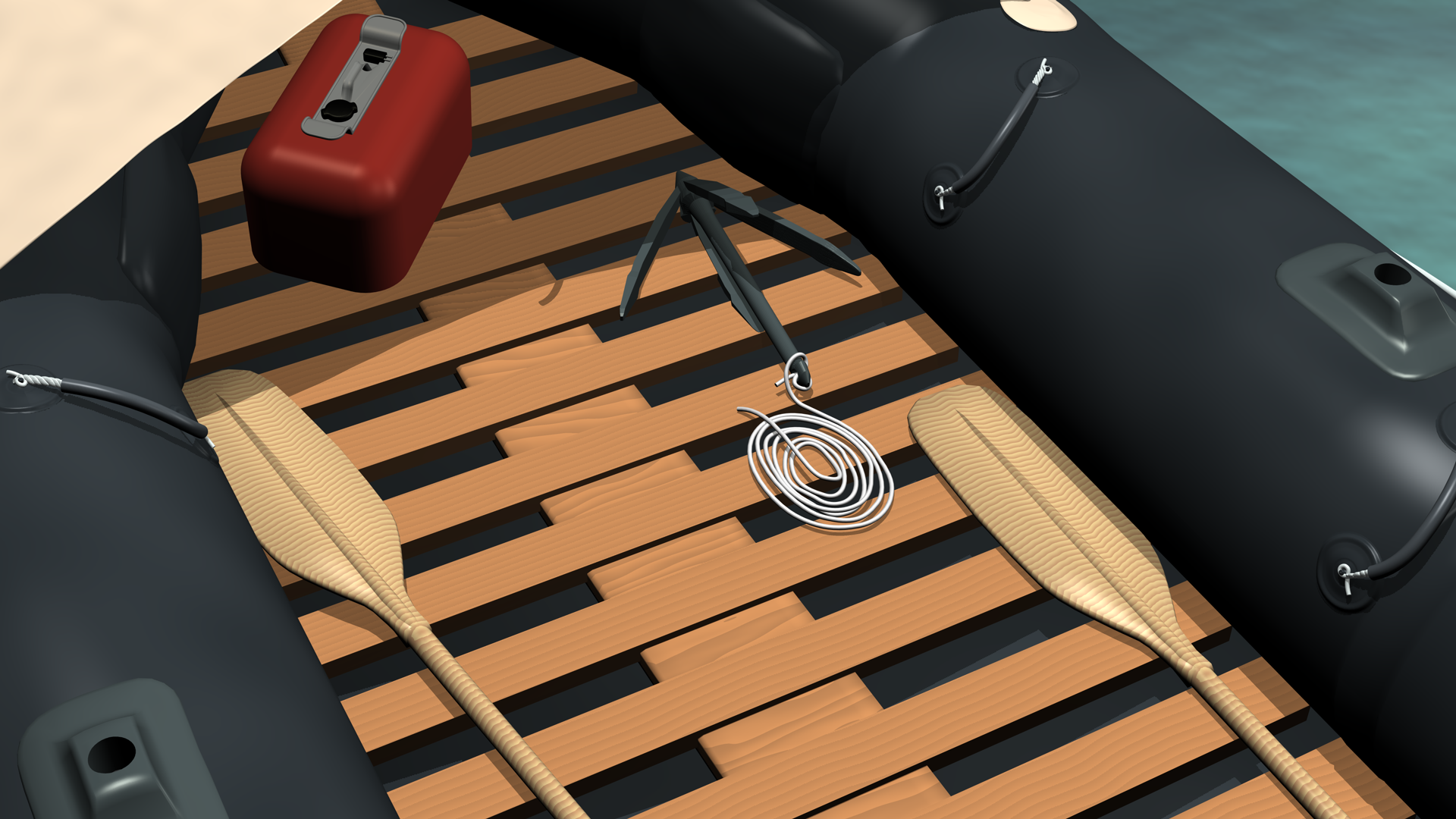 RNLI dinghy 3D model