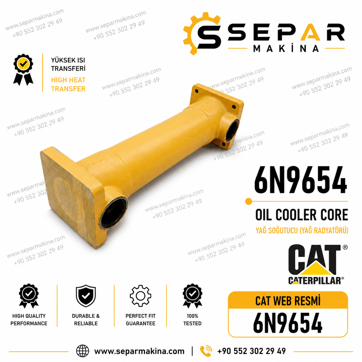 CAT MOTOR YAĞ SOĞUTUCUSU, 6N9654, 5H2950, 1S6762, 1S6767,