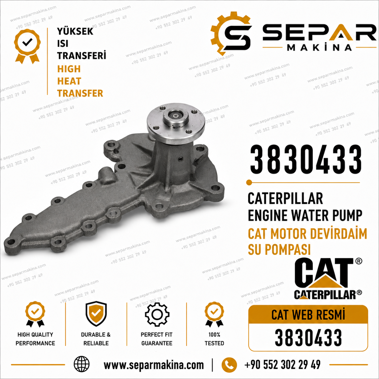 CAT MOTOR DEVİRDAİM SU POMPASI, 383-0433, 3830433