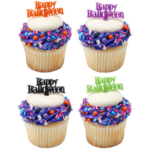 Thumbnail: 12pc Happy Halloween Toppers 