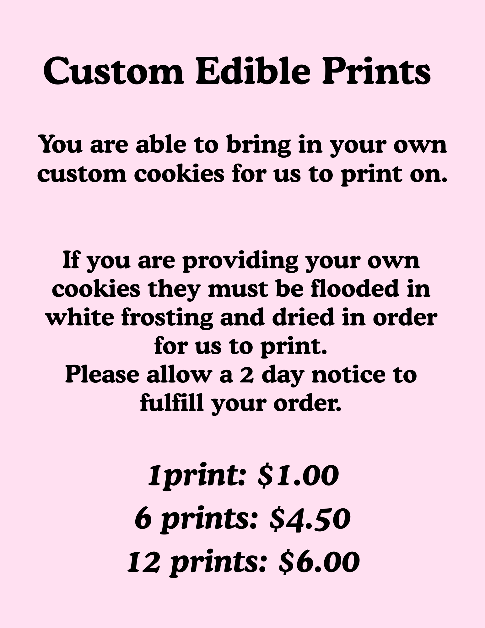 Custom Edible Prints