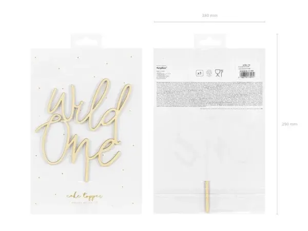 Thumbnail: WOODEN CAKE TOPPER WILD ONE