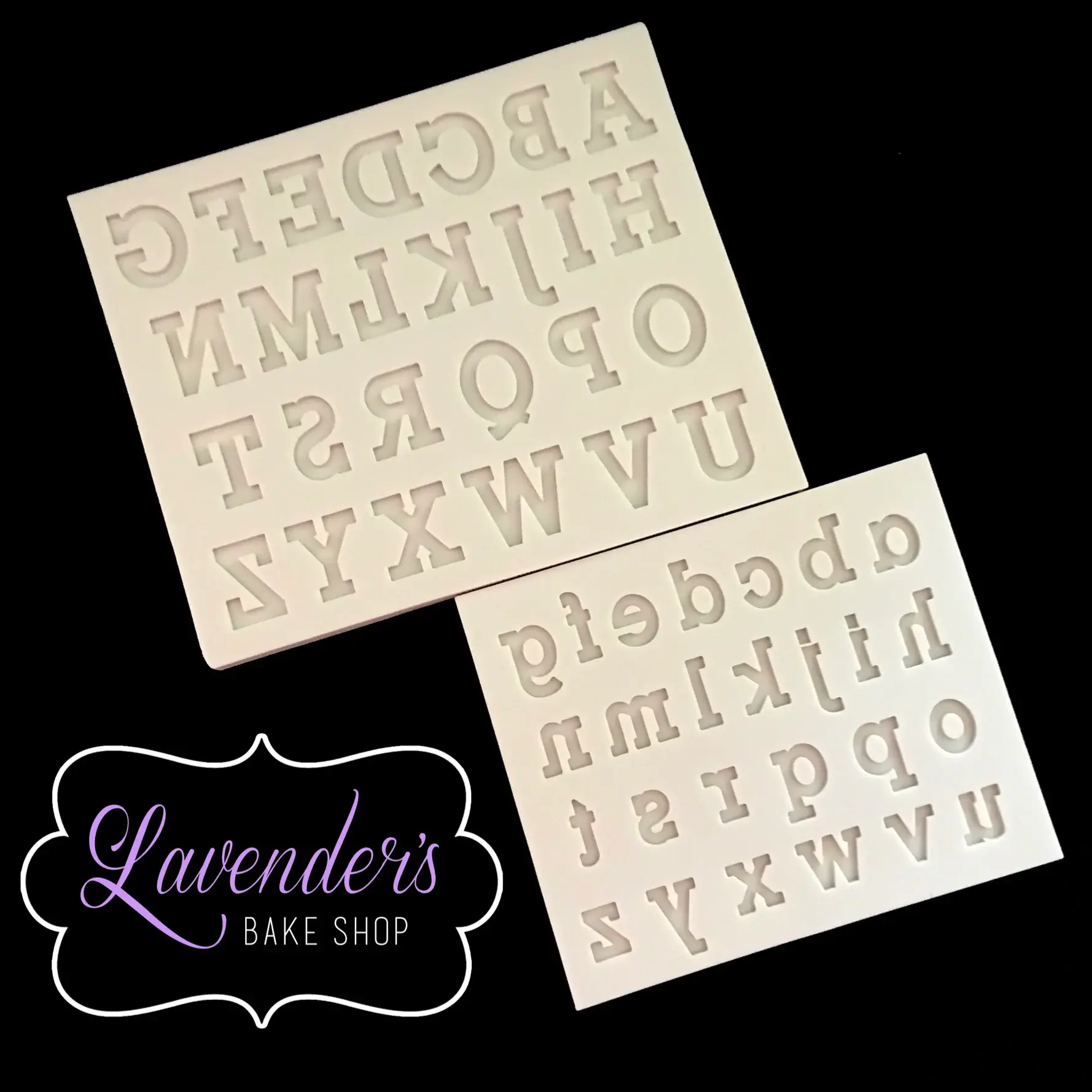 ARIEL FONT UPPER & LOWERCASE LETTER MOLD