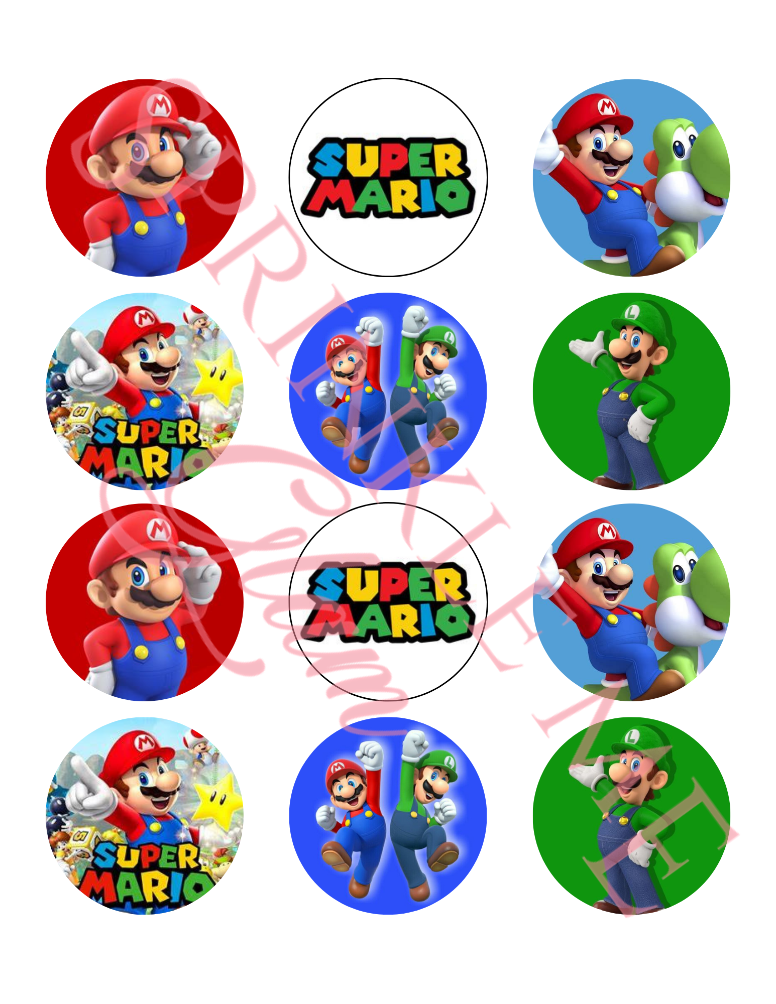 Super Mario Edible Image