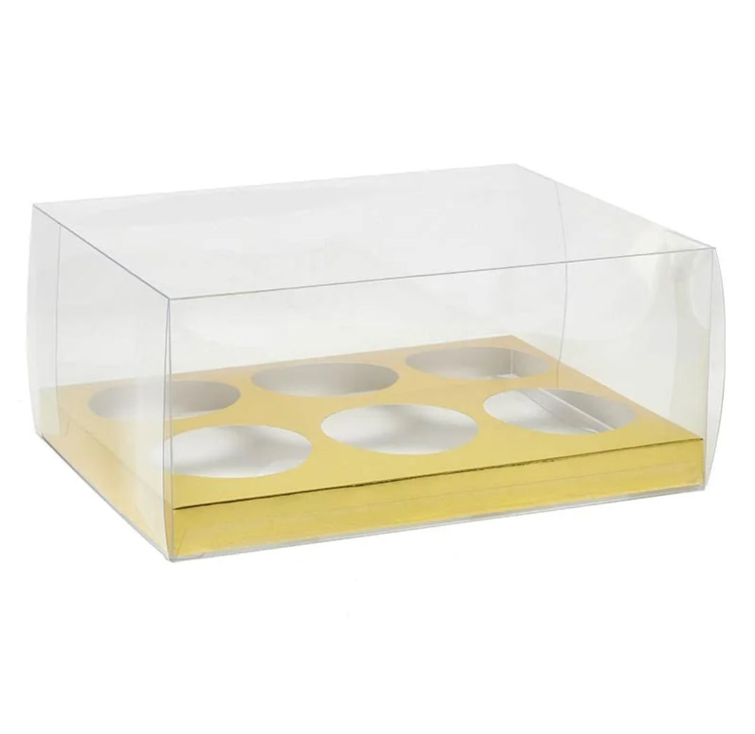 CUPCAKE BOX WITH GOLD INSERT