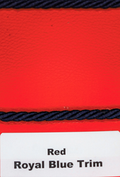Red with Royal Blue Trim