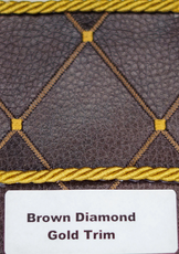 Brown Diamond with Gold Trim