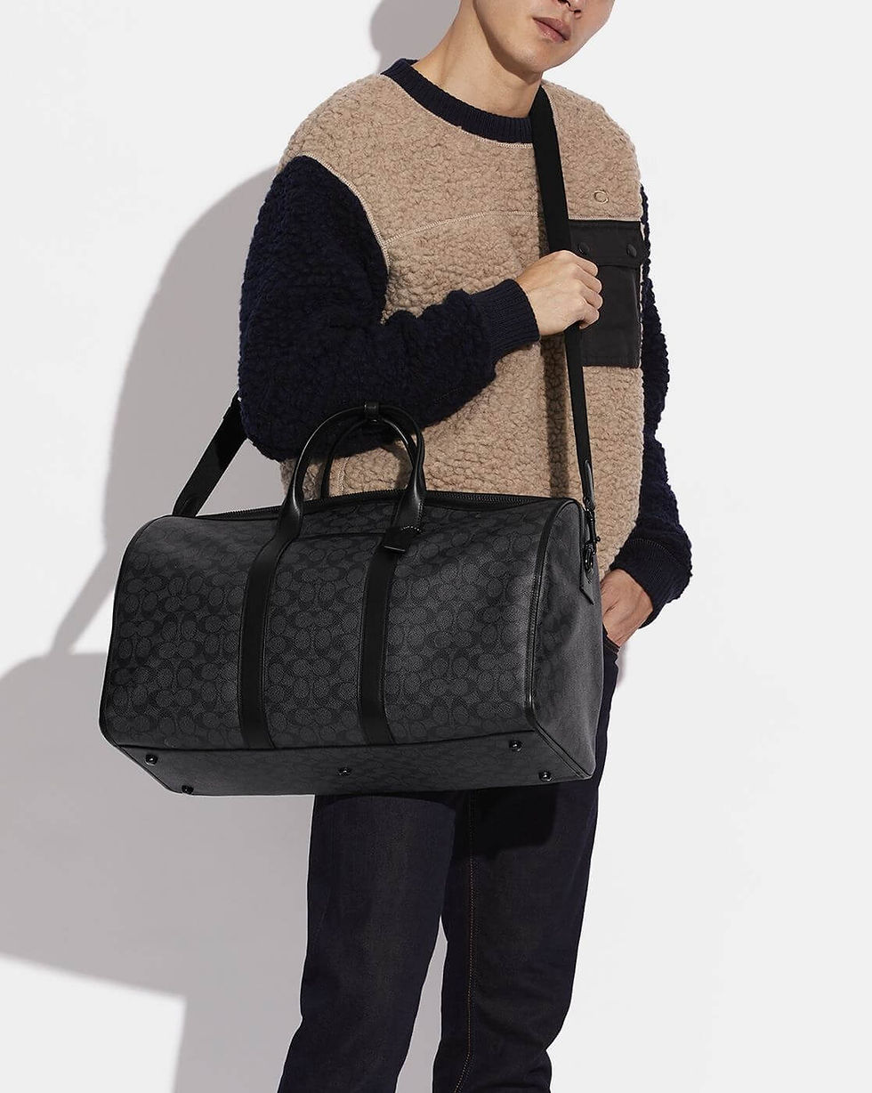 Thumbnail: Coach Charcoal Gotham Medium Duffle Bag - Grey