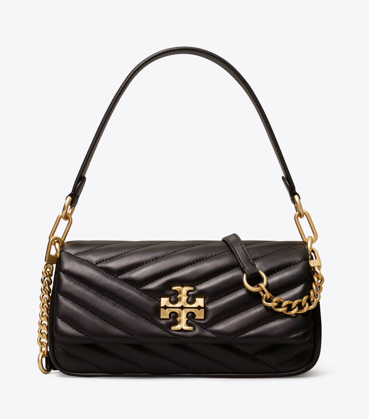 Tory Burch Small Kira Chevron Flap Shoulder Bag - Black