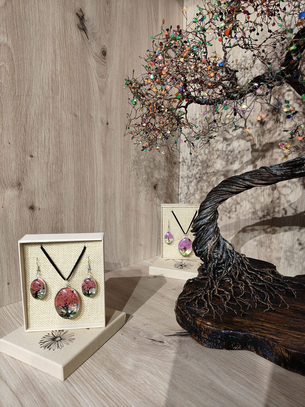 Miniatura: Conjunto Flores prensadas. Rojo