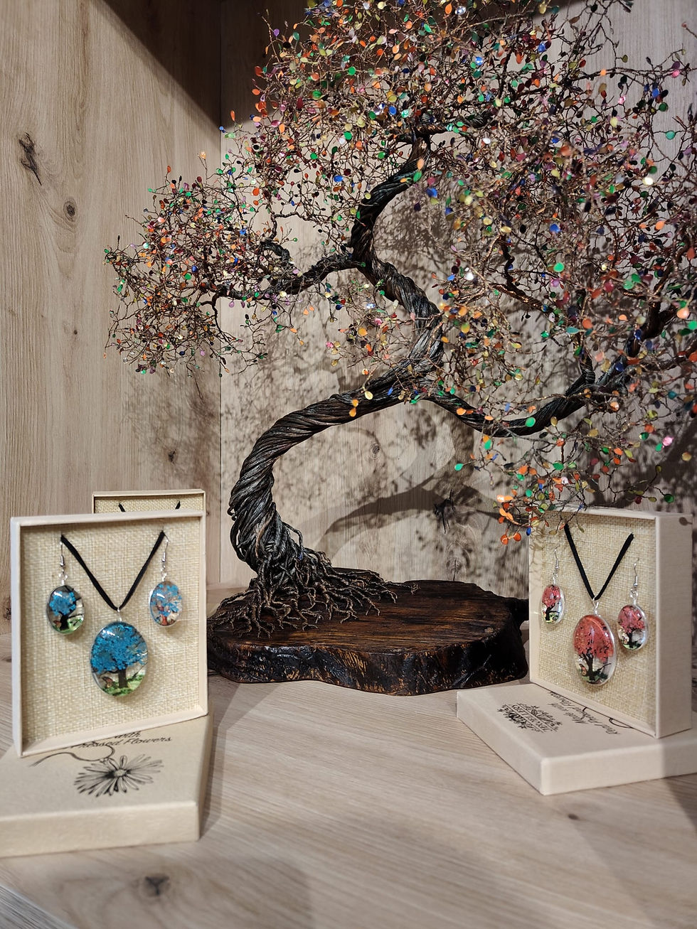 Miniatura: Conjunto flores prensadas. Azul