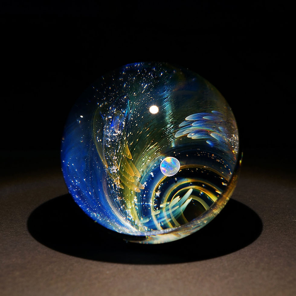 早川和明ガラスアート ガラス 宇宙 オブジェ 舞