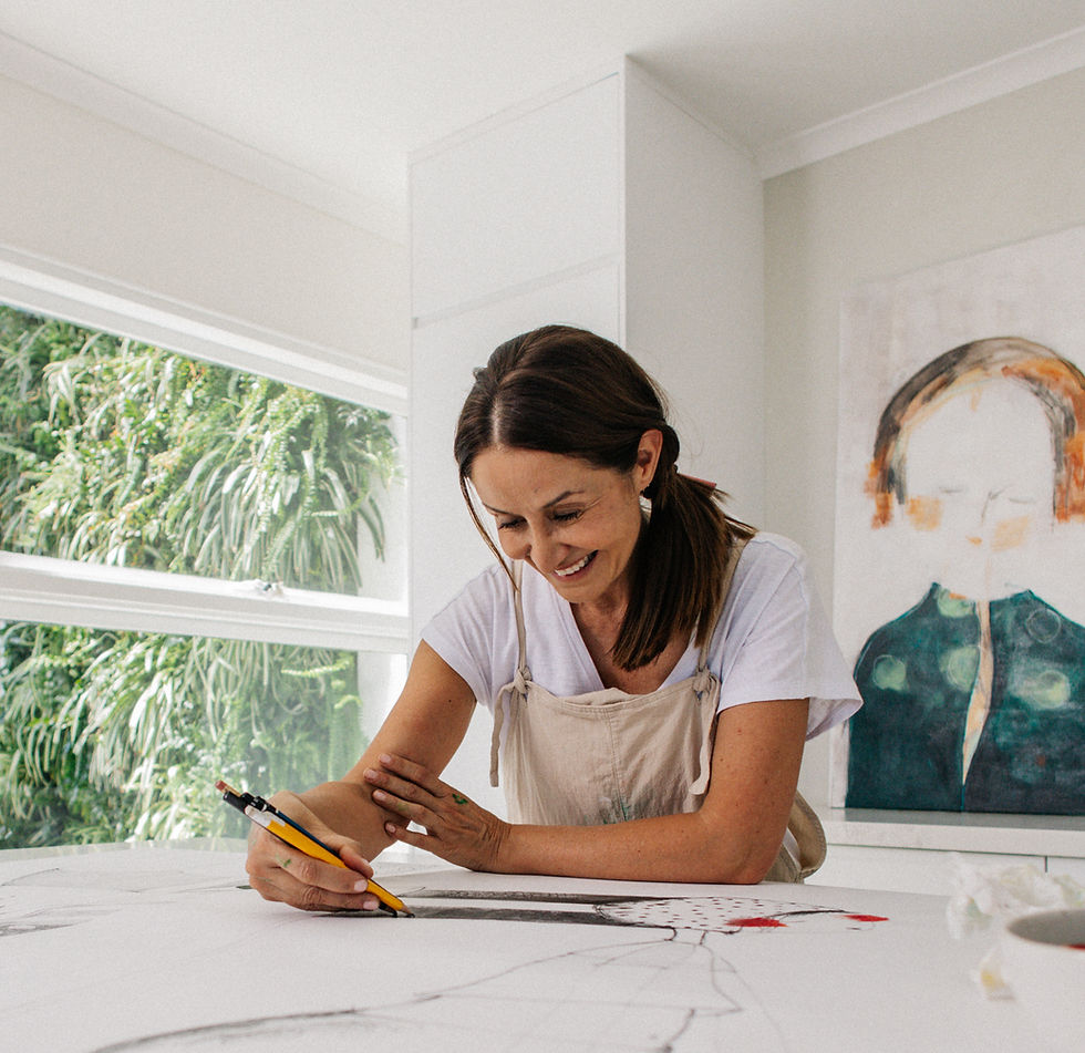 Artist Sandra van Doorn in her studio